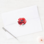 Herdenkingsdag Rode Klaproos Herdenkingsdag Ronde Sticker (Envelop)
