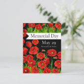 Herdenkingsdag Rode Klaprozen Briefkaart (Staand voorkant)