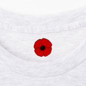 Herdenkingsdag. Rode poppies voor Memorial Day. Labels (Aangebracht)