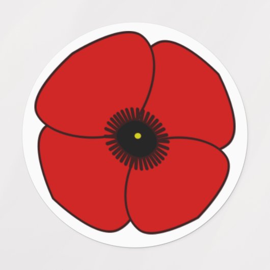 Herdenkingsdag. Rode poppies voor Memorial Day. Labels (Design 5)