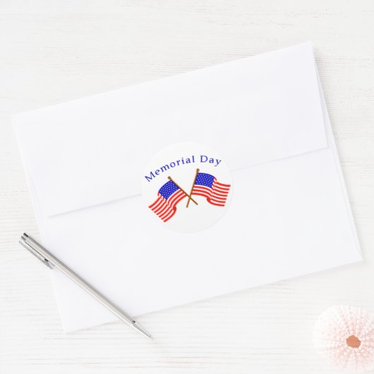 Herdenkingsdag Ronde Sticker (Envelop)