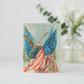 herdenkingsdag Roos van de Amerikaanse vlag Briefkaart (Staand voorkant)