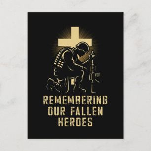 Herdenkingsdag ter nagedachtenis aan onze gevallen feestdagenkaart