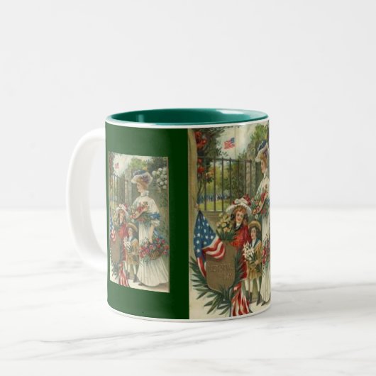  herdenkingsdag tweekleurige koffiemok (Voorkant links)