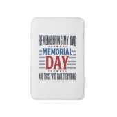 Herdenkingsdag Vader Hulde Patriottisch Badmat (Voorkant Verticaal)
