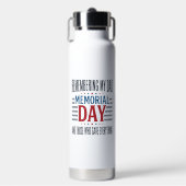 Herdenkingsdag Vader Hulde Patriottisch Waterfles (Voorkant)