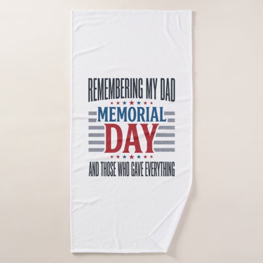 Herdenkingsdag Vader Tribut Patriottisch Badhanddoek (Badhanddoek)