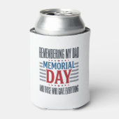 Herdenkingsdag Vader Tribut Patriottisch Blikjeskoeler (Blikje Voorkant)