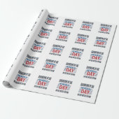 Herdenkingsdag Vader Tribut Patriottisch Cadeaupapier (Uitgerold)