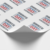Herdenkingsdag Vader Tribut Patriottisch Cadeaupapier (Hoek)