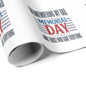 Herdenkingsdag Vader Tribut Patriottisch Cadeaupapier (Rol Hoek)