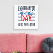 Herdenkingsdag Vader Tribut Patriottisch Canvas Afdruk (Insitu (Woonkamer))