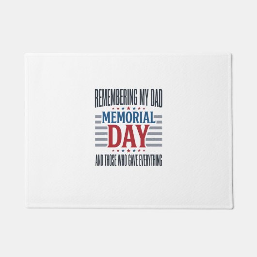 Herdenkingsdag Vader Tribut Patriottisch Deurmat (Voorkant)