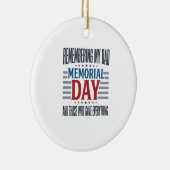 Herdenkingsdag Vader Tribut Patriottisch Keramisch Ornament (Rechts)