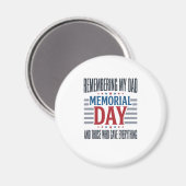 Herdenkingsdag Vader Tribut Patriottisch Magneet (Voorkant / Achterkant)