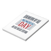 Herdenkingsdag Vader Tribut Patriottisch Notitieblok (Linkerzijde)