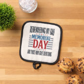 Herdenkingsdag Vader Tribut Patriottisch Pannenlap (Top down)
