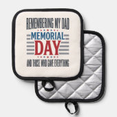 Herdenkingsdag Vader Tribut Patriottisch Pannenlap (Voorkant / Achterkant)