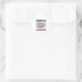 Herdenkingsdag Vader Tribut Patriottisch Ronde Sticker (Tas)