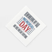 Herdenkingsdag Vader Tribut Patriottisch Servet (Hoek)