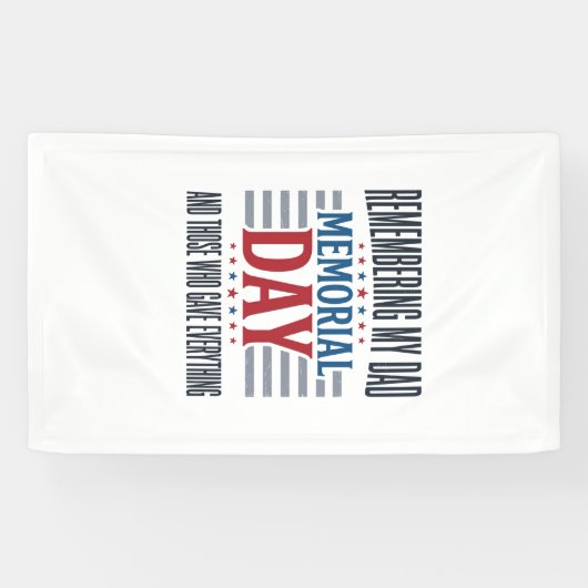 Herdenkingsdag Vader Tribut Patriottisch Spandoek (Horizontaal)