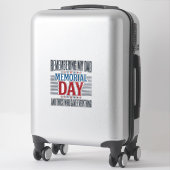 Herdenkingsdag Vader Tribut Patriottisch Sticker (Koffer)