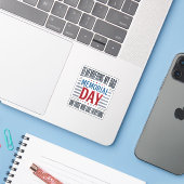 Herdenkingsdag Vader Tribut Patriottisch Sticker (Laptop met iPhone)