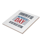 Herdenkingsdag Vader Tribut Patriottisch Tegeltje (Zijkant)