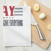 Herdenkingsdag Vader Tribut Patriottisch Theedoek (Quarter Fold)
