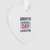 Herdenkingsdag Vader Tributebetoon Patriottisch Ornament (voorkant)