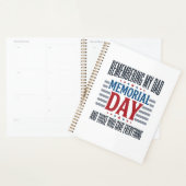 Herdenkingsdag Vader Tributebetoon Patriottisch Planner (Display)