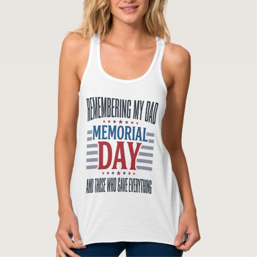 Herdenkingsdag Vader Tributo Patriottisch Tanktop (Voorkant)