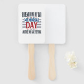 Herdenkingsdag Vader Tributuut Patriottisch Handwaaier (Voorkant en achterkant)