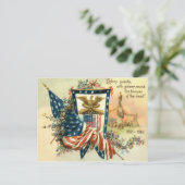 herdenkingsdag van de Amerikaanse vlag voor de bur Briefkaart (Staand voorkant)