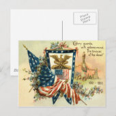 herdenkingsdag van de Amerikaanse vlag voor de bur Briefkaart (Voorkant / Achterkant)