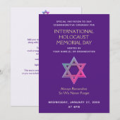 Herdenkingsdag van de holocaust kaart (Voorkant / Achterkant)
