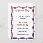 Herdenkingsdag van de Rode Witte en Blauwe Bunting Kaart (Voorkant / Achterkant)