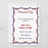 Herdenkingsdag van de Rode Witte en Blauwe Bunting Kaart (Voorkant)