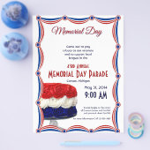 Herdenkingsdag van de rode witte en blauwe kake flyer (Enkel)