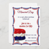 Herdenkingsdag van de rode witte en blauwe kake kaart (Voorkant / Achterkant)