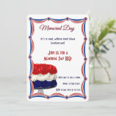 Herdenkingsdag van de rode witte en blauwe kake kaart (Staand voorkant)