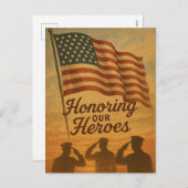 Herdenkingsdag van onze helden feestdagenkaart (Voorkant / Achterkant)