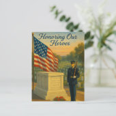 Herdenkingsdag van onze helden feestdagenkaart (Staand voorkant)