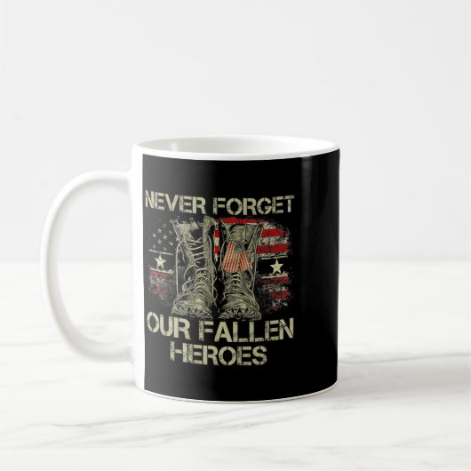 Herdenkingsdag Vergeet Onze Gesneuvelde Held Ameri Koffiemok (Links)