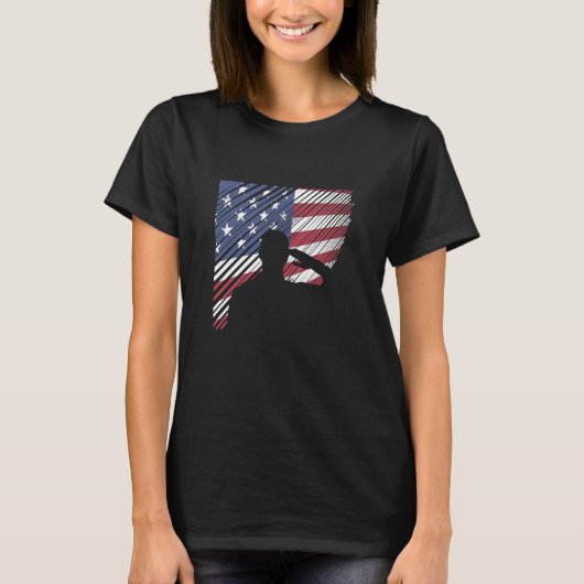 Herdenkingsdag veteranen Dag Amerikaanse vlagsolda T-shirt (Voorkant)