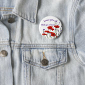 Herdenkingsdag, Veteranendag Rode Poppies Ronde Button 5,7 Cm (In situ)