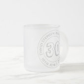 Herdenkingsdag viering gepersonaliseerd voor matglas koffiemok (Voorkant rechts)