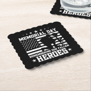 Herdenkingsdag Vintage Design Veterans Day USA Vla Kartonnen Onderzetters