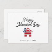 Herdenkingsdag Vlag Huis voor Vastgoed Briefkaart (Voorkant / Achterkant)