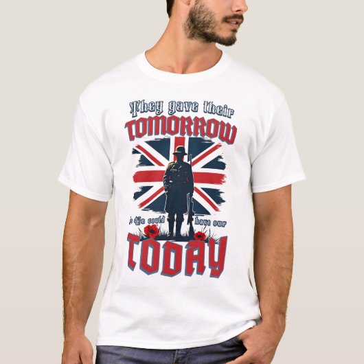 Herdenkingsdag voor veteranen Britse soldatenleger T-shirt (Voorkant)